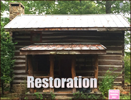 Historic Log Cabin Restoration  White Oak, North Carolina